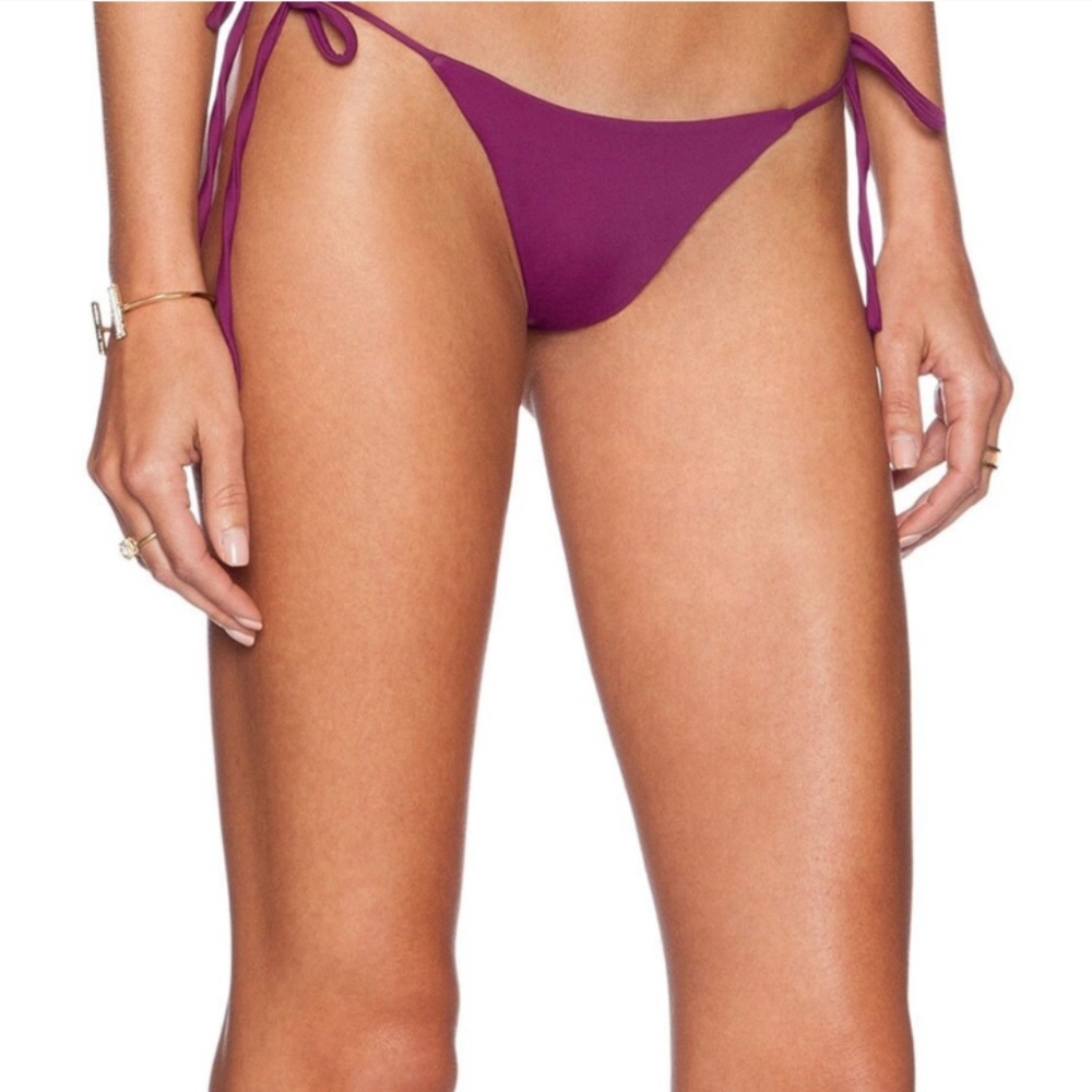 NWT SALT SWIMWEAR SIDE TIE BIKINI BOTTOMS L M BRAZILIAN